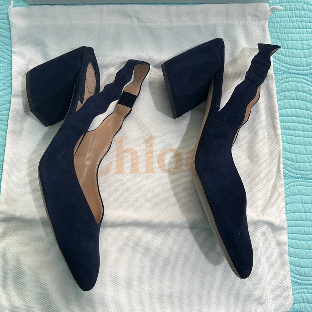 Chloe Laurena Scallop Slingback Pumps - Picture 6 of 15